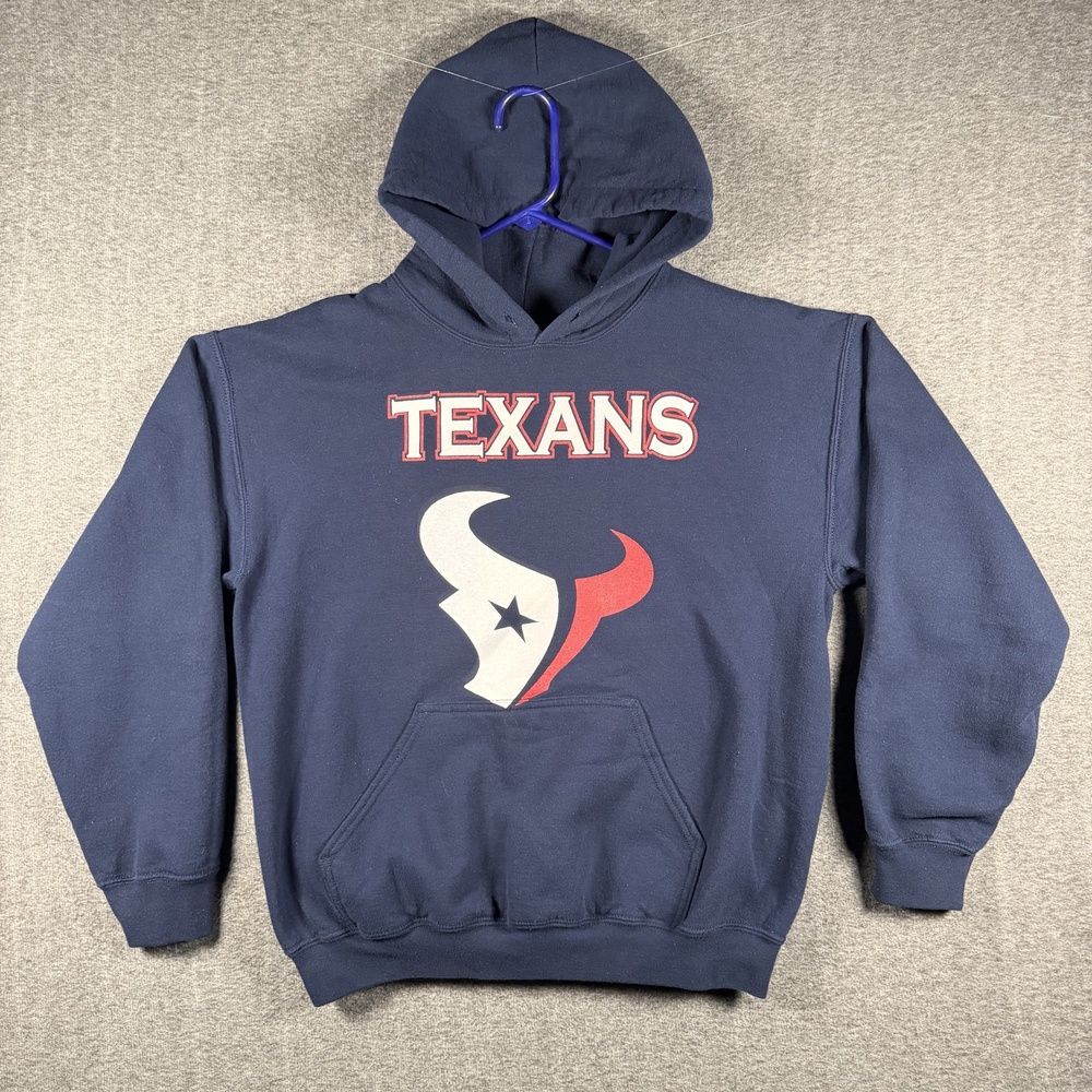 Houston Texans Hoodie Sweatshirt Mens Medium Blue NFL Football Gildan Parker 33